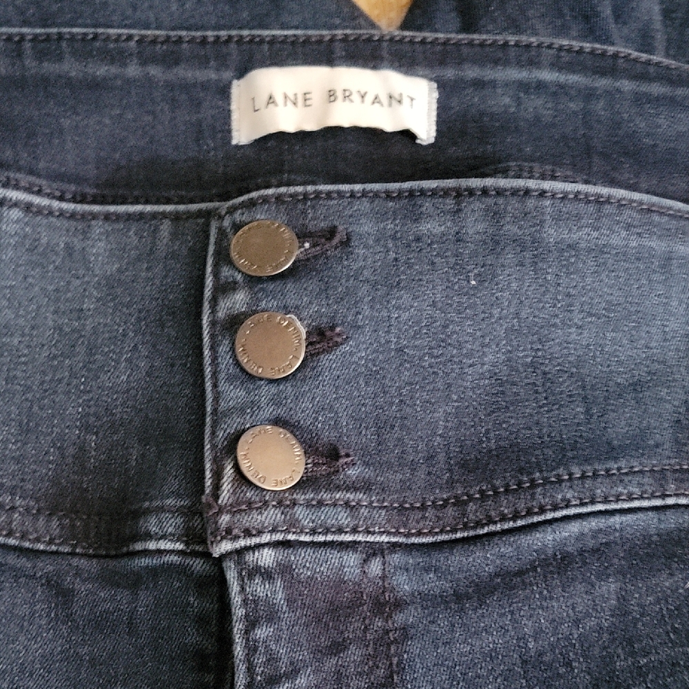 Lane Bryant High Rise Blue Jeans with Denim Texture